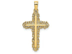 FJC Finejewelers 14k Yellow Gold Cross with Filigree Lace Trim Charm