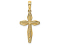 FJC Finejewelers 14k Yellow Gold Cross On Crossleaf Shape Base Charm