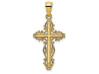 FJC Finejewelers 14k Yellow Gold Cross with Lace Trim Charm
