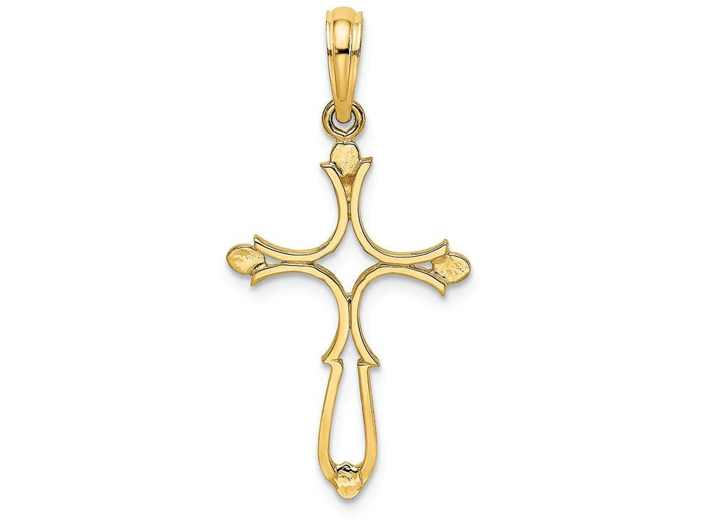 FJC Finejewelers 14k Yellow Gold Cross with Round Tips Charm