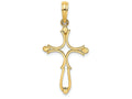 FJC Finejewelers 14k Yellow Gold Cross with Round Tips Charm