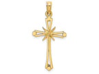 FJC Finejewelers 14k Yellow Gold Bright Cut Cross with X Center Charm