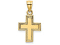 FJC Finejewelers 14k Yellow Gold Crossred Cross Style Polish Text Charm