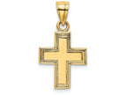 FJC Finejewelers 14k Yellow Gold Crossred Cross Style Polish Text Charm