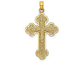 FJC Finejewelers 14k Yellow Gold Crucifix with Spade Tips Charm