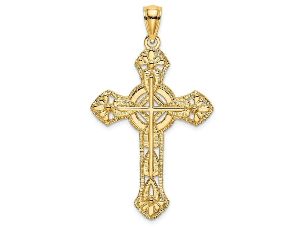 FJC Finejewelers 14k Yellow Gold Cross with Arrow Tips Charm