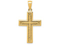 FJC Finejewelers 14k Yellow Gold Cross On Square Frame Charm