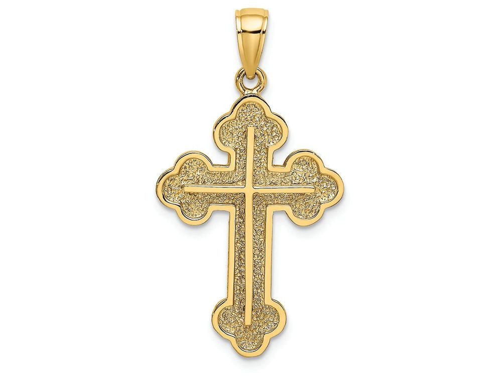 FJC Finejewelers 14k Yellow Gold Cross with Spade Tips Charm