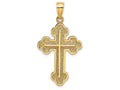 FJC Finejewelers 14k Yellow Gold Cross with Spade Tips Charm