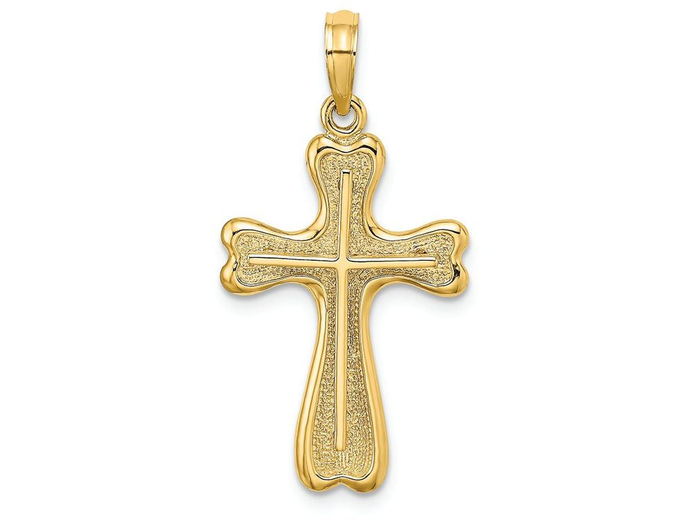 FJC Finejewelers 14k Yellow Gold Cross with Heart Shaped Tip Charm