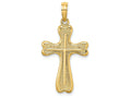 FJC Finejewelers 14k Yellow Gold Cross with Heart Shaped Tip Charm