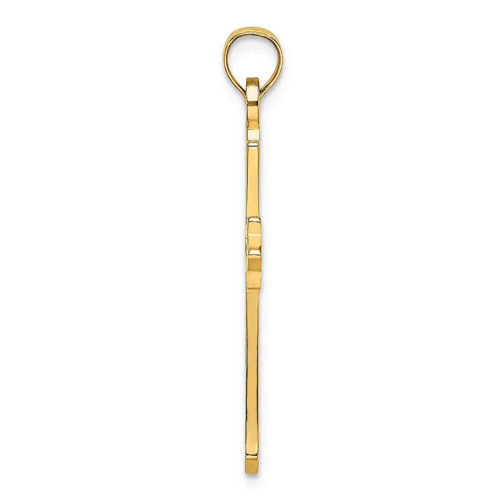 FJC Finejewelers 14k Yellow Gold Cross with Pointed Tips Charm