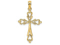 FJC Finejewelers 14k Yellow Gold Cross with Heart Ends Charm