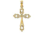 FJC Finejewelers 14k Yellow Gold Cross with Heart Ends Charm