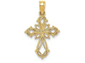 FJC Finejewelers 14k Yellow Gold Fancy Cross with Multi-shapes Charm