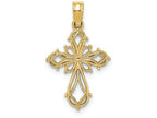 FJC Finejewelers 14k Yellow Gold Fancy Cross with Multi-shapes Charm