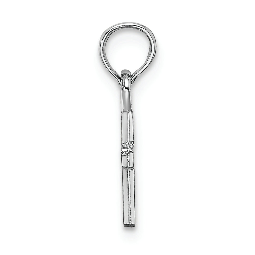 FJC Finejewelers 14k White Gold 3d Mini Cross Charm
