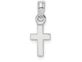 FJC Finejewelers 14k White Gold 3d Mini Cross Charm