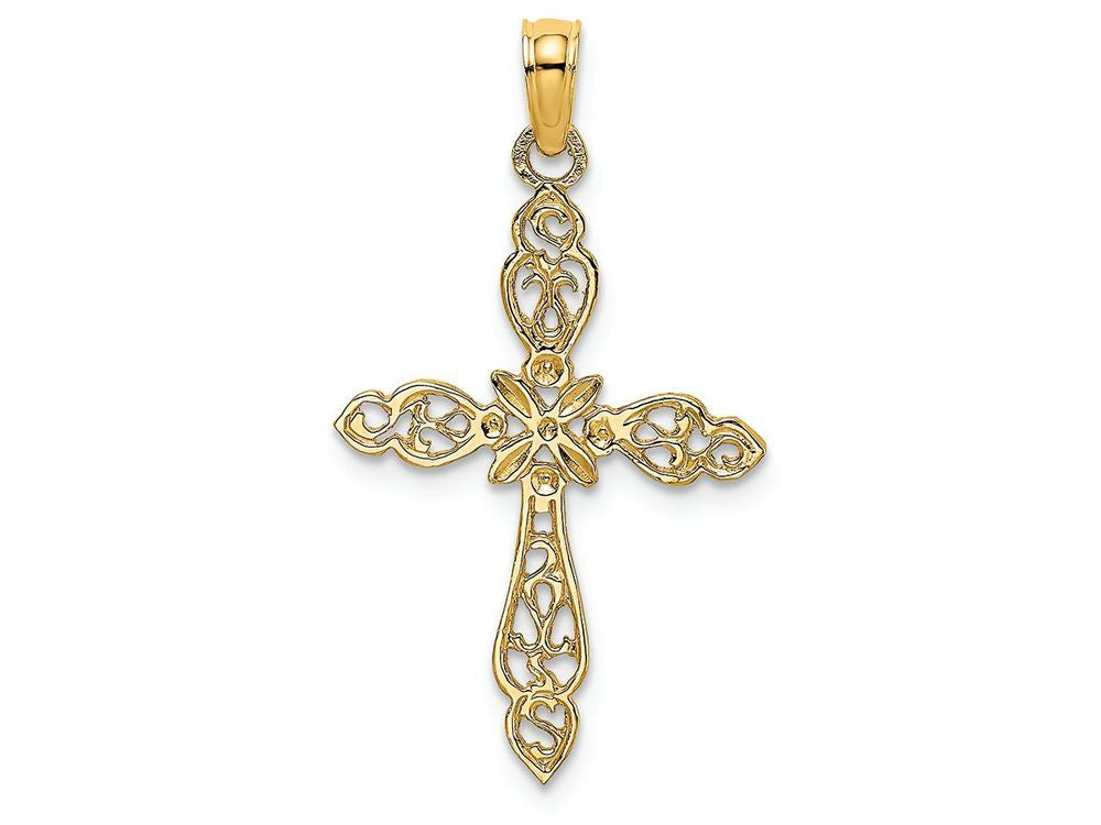 FJC Finejewelers 14k Yellow Gold Cross with "x" Center Charm
