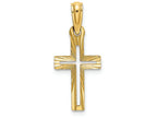 FJC Finejewelers 14k Yellow Gold Bright Cut Cross with Cross Center Charm