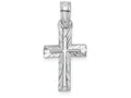 FJC Finejewelers 14k White Gold Bright Cut Cross with Cross Center Charm