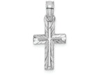 FJC Finejewelers 14k White Gold Bright Cut Cross with Cross Center Charm