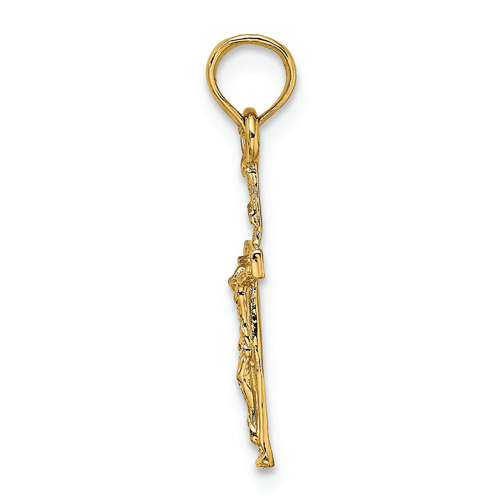 FJC Finejewelers 14k Yellow Gold Mini Crucifix Charm Block Cross