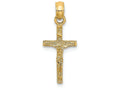 FJC Finejewelers 14k Yellow Gold Mini Crucifix Charm Block Cross