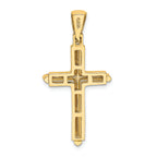 FJC Finejewelers 14k Yellow Gold Stick Cross with Frame Charm