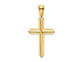 FJC Finejewelers 14k Yellow Gold Stick Cross with Frame Charm
