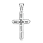 FJC Finejewelers 14k White Gold Stick Cross with Frame Charm
