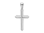 FJC Finejewelers 14k White Gold Stick Cross with Frame Charm