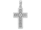 FJC Finejewelers 14k White Gold Square Cross "x" Lace Center Charm