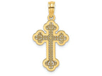 FJC Finejewelers 14k Yellow Gold Arrow Tip Lace Center Cross Charm