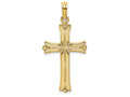 FJC Finejewelers 14k Yellow Gold Cross with Starburst Center Charm