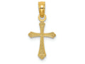 FJC Finejewelers 14k Yellow Gold Mini Cross with Scroll Tips Center Charm