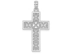 FJC Finejewelers 14k White Gold Square Cross "x" Lace Square Cross "x" Lace Center (1 Charm