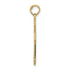 FJC Finejewelers 14k Yellow Gold Cross with Heart Center Stripes Charm