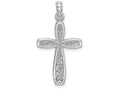 FJC Finejewelers 14k White Gold Cross with Filigree Center Charm