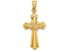 FJC Finejewelers 14k Yellow Gold Ribbed Cross "x" Center Charm