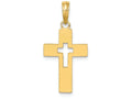 FJC Finejewelers 14k Yellow Gold Cross with Cross Center Charm