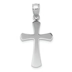 FJC Finejewelers 14k White Gold Beveled Cross with Round Tips Charm
