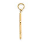 FJC Finejewelers 14k Yellow Gold Beveled Cross with Round Tips Charm