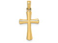 FJC Finejewelers 14k Yellow Gold Beveled Cross with Round Tips Charm