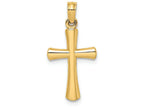FJC Finejewelers 14k Yellow Gold Beveled Cross with Round Tips Charm