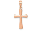 FJC Finejewelers 14k Rose Gold Beveled Cross with Round Tips Charm