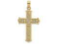 FJC Finejewelers 14k Yellow Gold Arrow Tip Cross with Cross Accents Charm