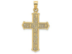 FJC Finejewelers 14k Yellow Gold Arrow Tip Cross with Cross Accents Charm