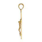 FJC Finejewelers 14k Yellow Gold I Love Jesus" Crucifix Heart Charm