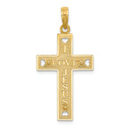 FJC Finejewelers 14k Yellow Gold I Love Jesus" Crucifix Heart Charm